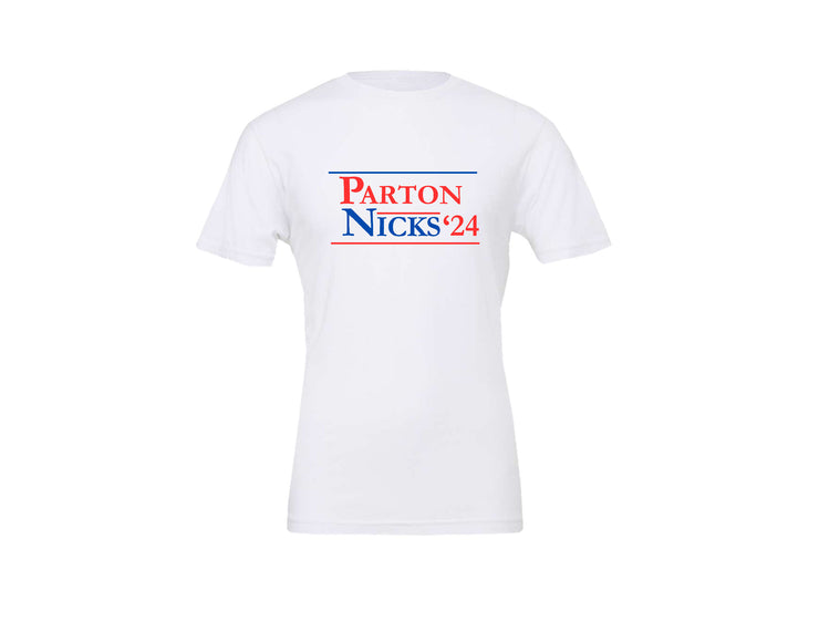 Parton Nicks - White T-Shirt, 2024 Presidential Election