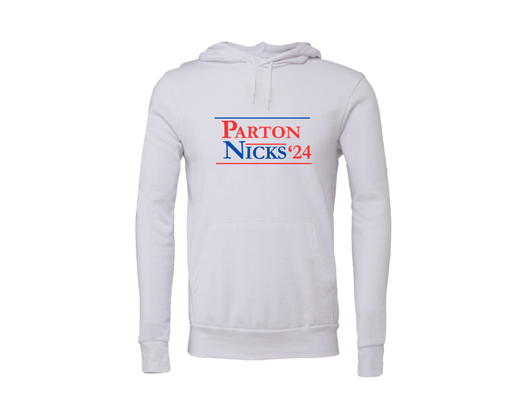 Parton Nicks - White Hoodie, 2024 Presidential Election