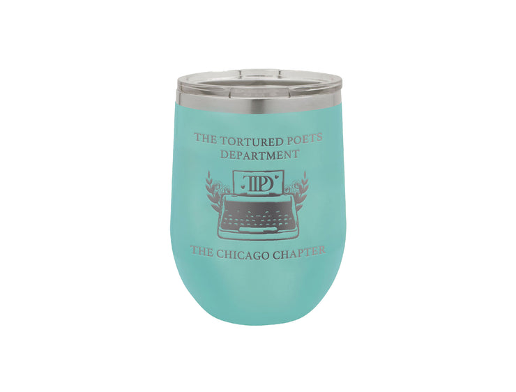 The Tortured Poets Department - The CUSTOM CITY Chapter - Wine Tumbler with Lid