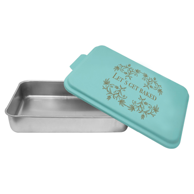 Let's Get Baked - Aluminum Cake Pan with Lid